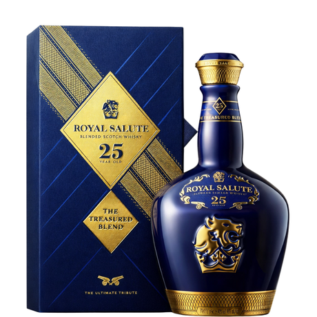 Garrafa de CHIVAS ROYAL SALUTE 25 anos The Treasured Blended
