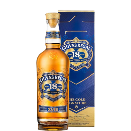 Garrafa de Chivas Regal 18 Anos com caixa