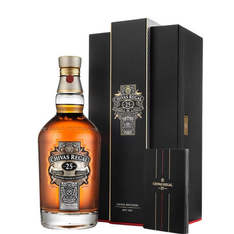 Garrafa de Chivas Regal 25 anos com caixa
