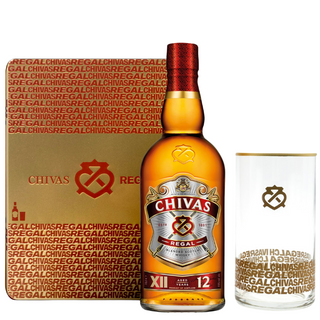 Chivas Regal 12 Caixa metálica + vidro
