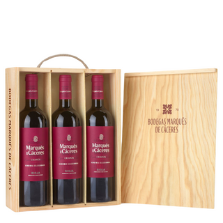 MARQUES DE CACERES Crianza 2021 Caixa de madeira x3 garrafas