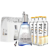 GIN MARE + 4 tônicas 1724+ colher de chá encaracolada