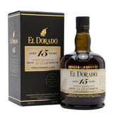 Garrafa de rum El Dorado 15 anos com caixa