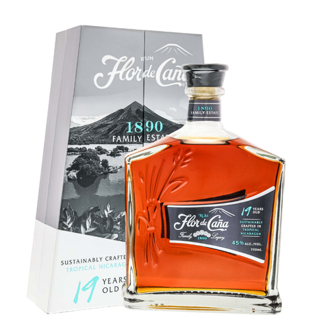 Garrafa de Flor de Caña 19 anos com caixa