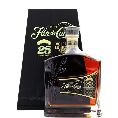 Garrafa de Flor de Caña 25 anos centenário com caixa