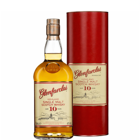 Garrafa de Glenfarclas 10 Anos com caixa