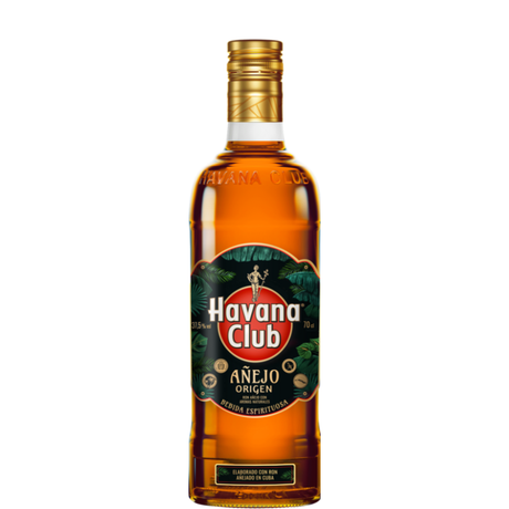 Garrafa de Havana Club Añejo Origem