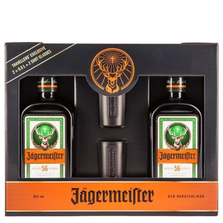JÄGERMEISTER Estojo com alça 50cl. x2 + 2 copos