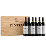 6 bottles of Pintia 2021 in a wooden case