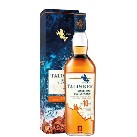 Garrafa de Talisker 10 anos com caixa