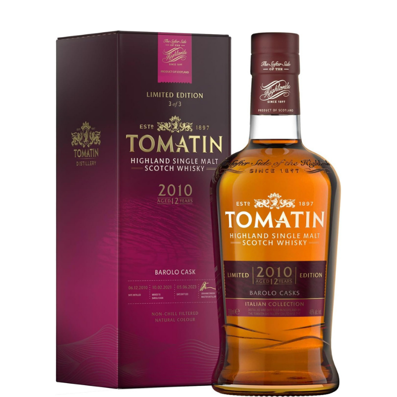 TOMATIN 12 Años BAROLO CASKS 3 de 3  Italian Collection 2010
