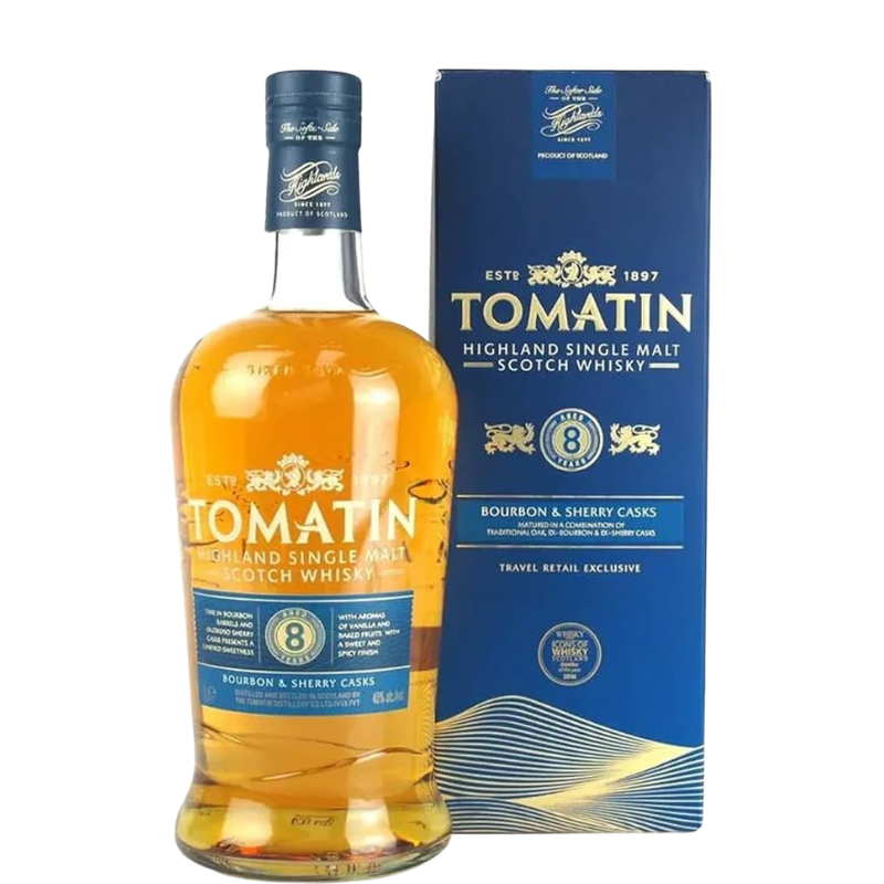 TOMATIN 8 Años Bourbon & Sherry Casks 1L.