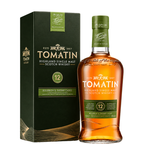 Garrafa de Tomatin 12 anos com caixa