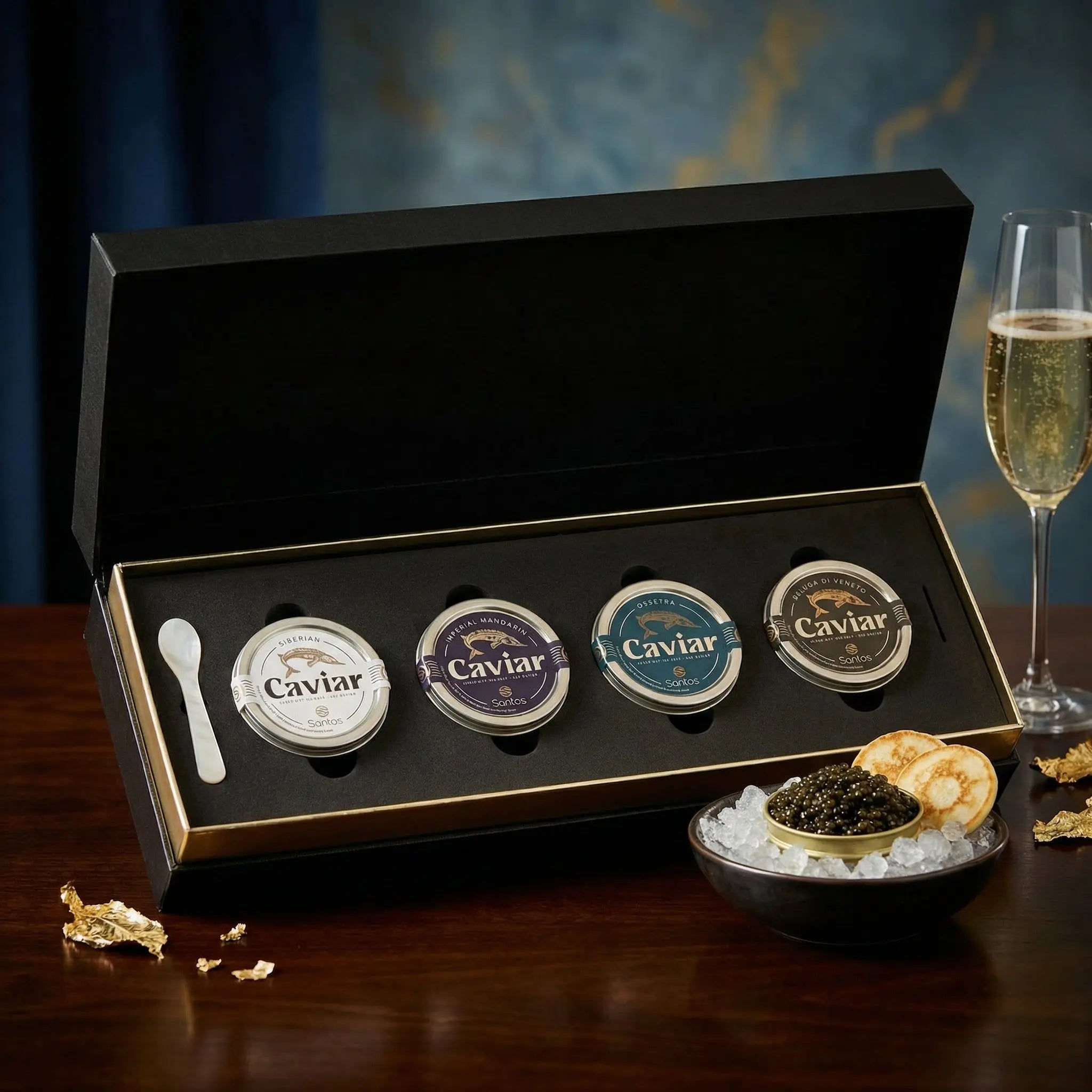 Caixa Presente Degustação de Caviar - 4x50gr